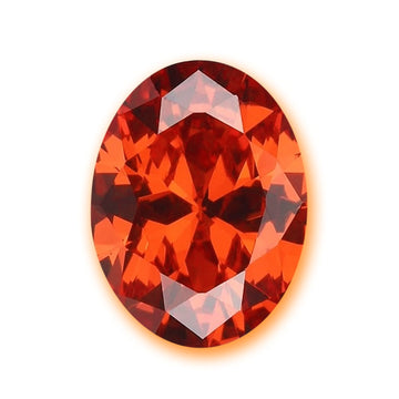 Oval Orange CZ Loose Gemstones